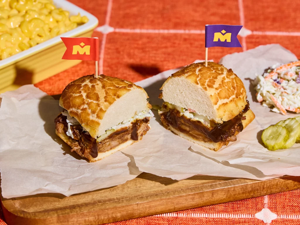 Recipe photo of Pulled Pork Sando Sandwich on a plate.